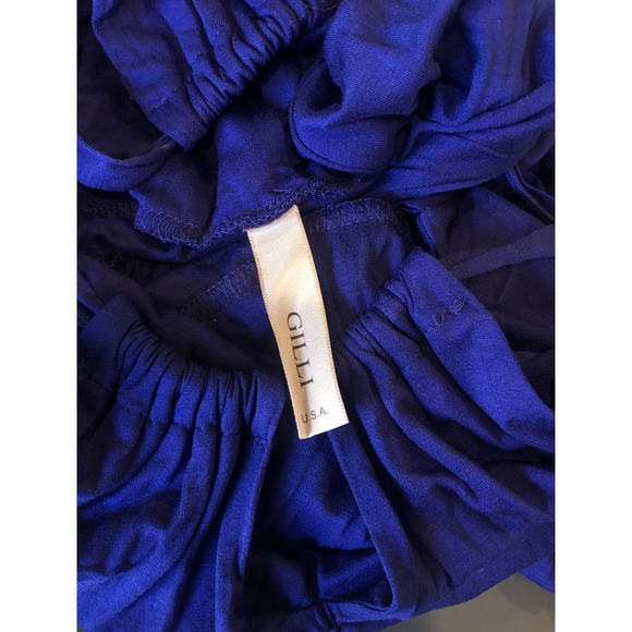 EUC Modcloth Gilli Dress Blue Knit Halter Keyhole Style Size Large - Picture 16 of 16